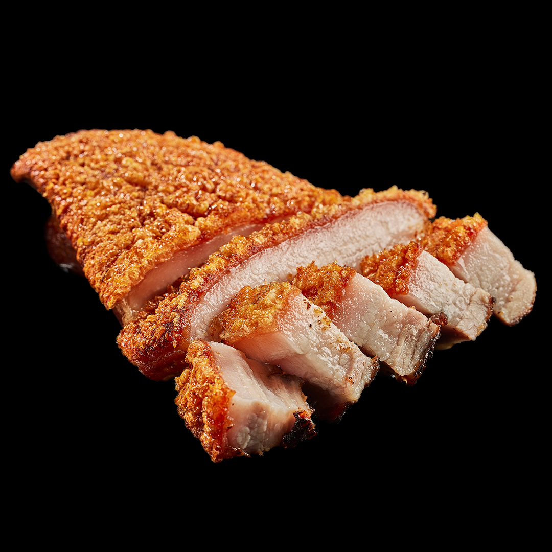 Pork Belly Crunch - 6 x 4 Lb. Box, Crispy and Juicy Ready-to-Cook Pork Belly