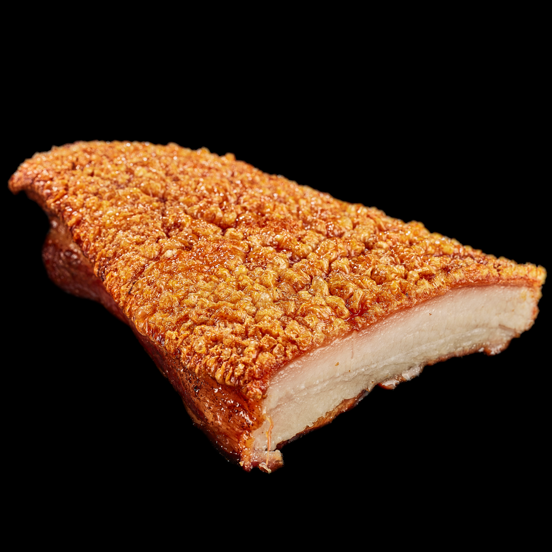 Pork Belly Crunch - 6 x 4 Lb. Box, Crispy and Juicy Ready-to-Cook Pork Belly